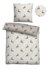 biberna Melange-Flanell Bettwäsche 155x200/220 cm + 80x80 cm