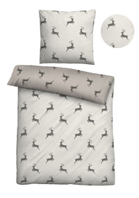 biberna Melange-Flanell Bettwäsche 155x200/220 cm + 80x80 cm