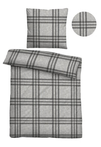 biberna Melange-Flanell Bettwäsche 155x200/220 cm + 80x80 cm