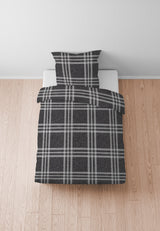 biberna Melange-Flanell Bettwäsche 155x200/220 cm + 80x80 cm