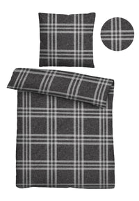 biberna Melange-Flanell Bettwäsche 155x200/220 cm + 80x80 cm