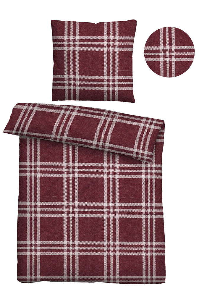 biberna Melange-Flanell Bettwäsche 155x200/220 cm + 80x80 cm