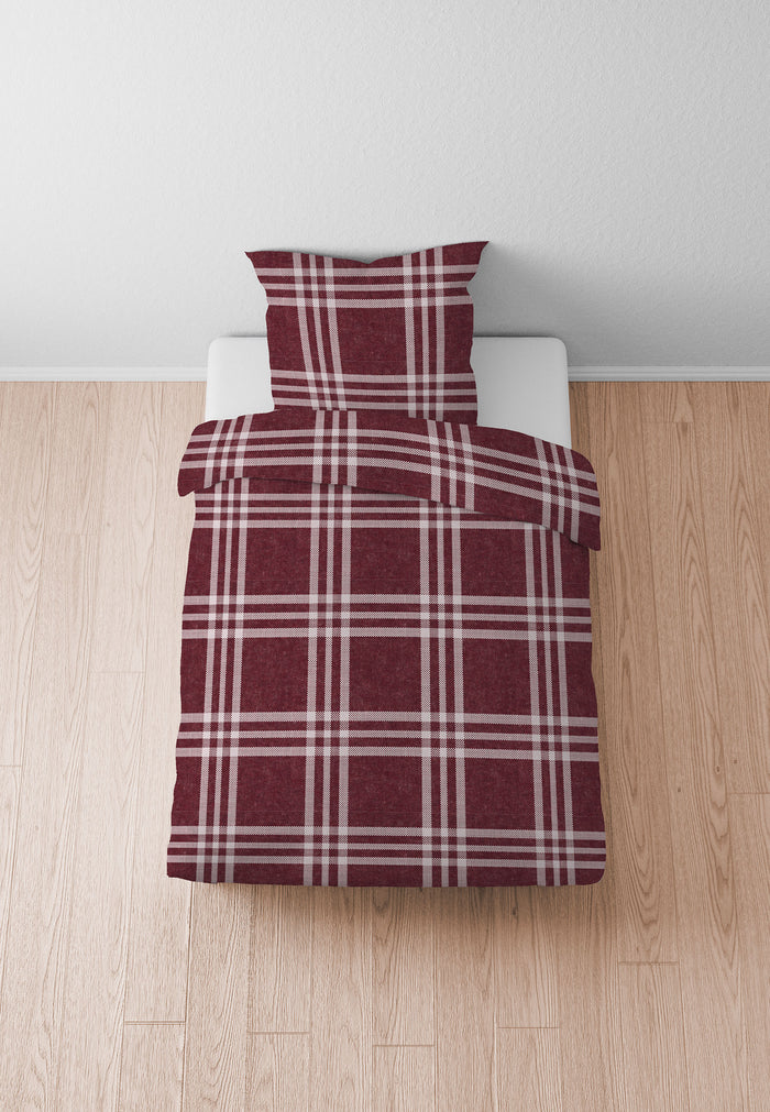 biberna Melange-Flanell Bettwäsche 155x200/220 cm + 80x80 cm