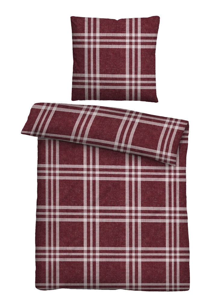 biberna Melange-Flanell Bettwäsche 155x200/220 cm + 80x80 cm