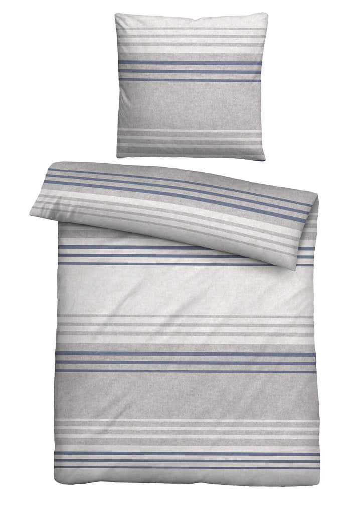 biberna Melange-Flanell Bettwäsche 155x200/220 cm + 80x80 cm