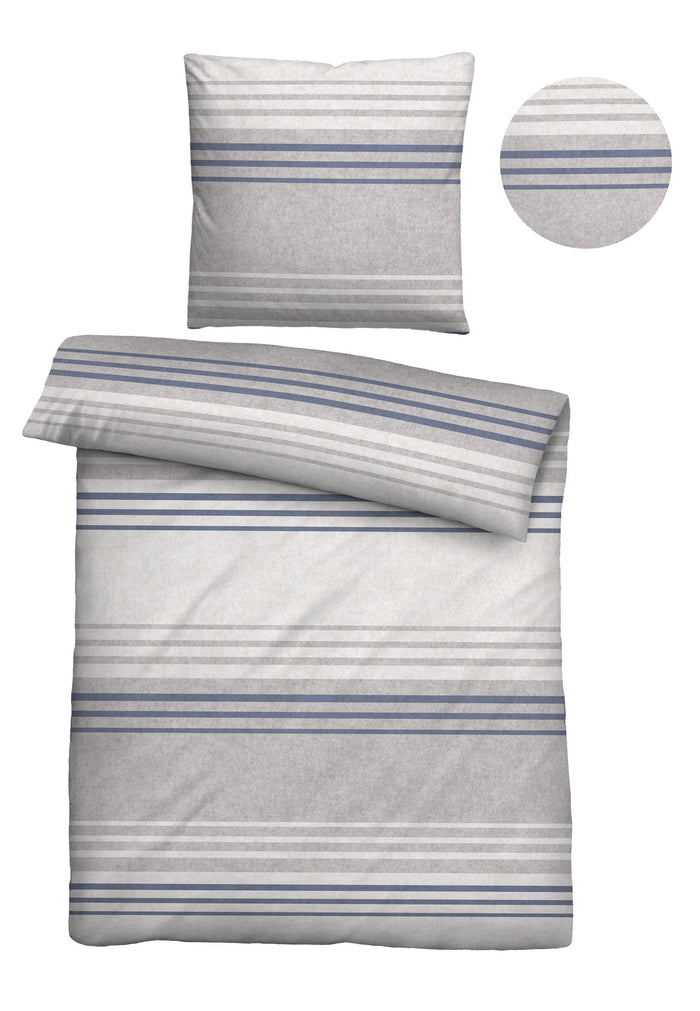 biberna Melange-Flanell Bettwäsche 155x200/220 cm + 80x80 cm