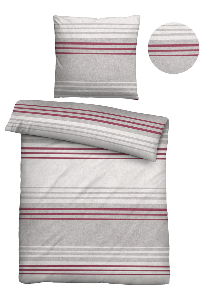 biberna Melange-Flanell Bettwäsche 155x200/220 cm + 80x80 cm