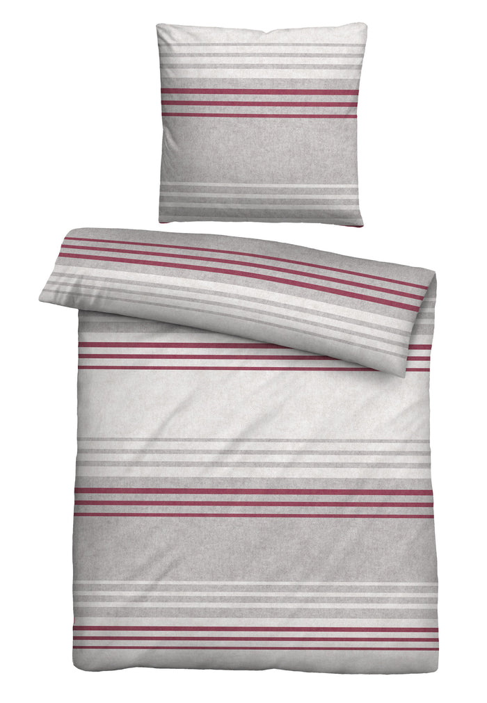 biberna Melange-Flanell Bettwäsche 155x200/220 cm + 80x80 cm