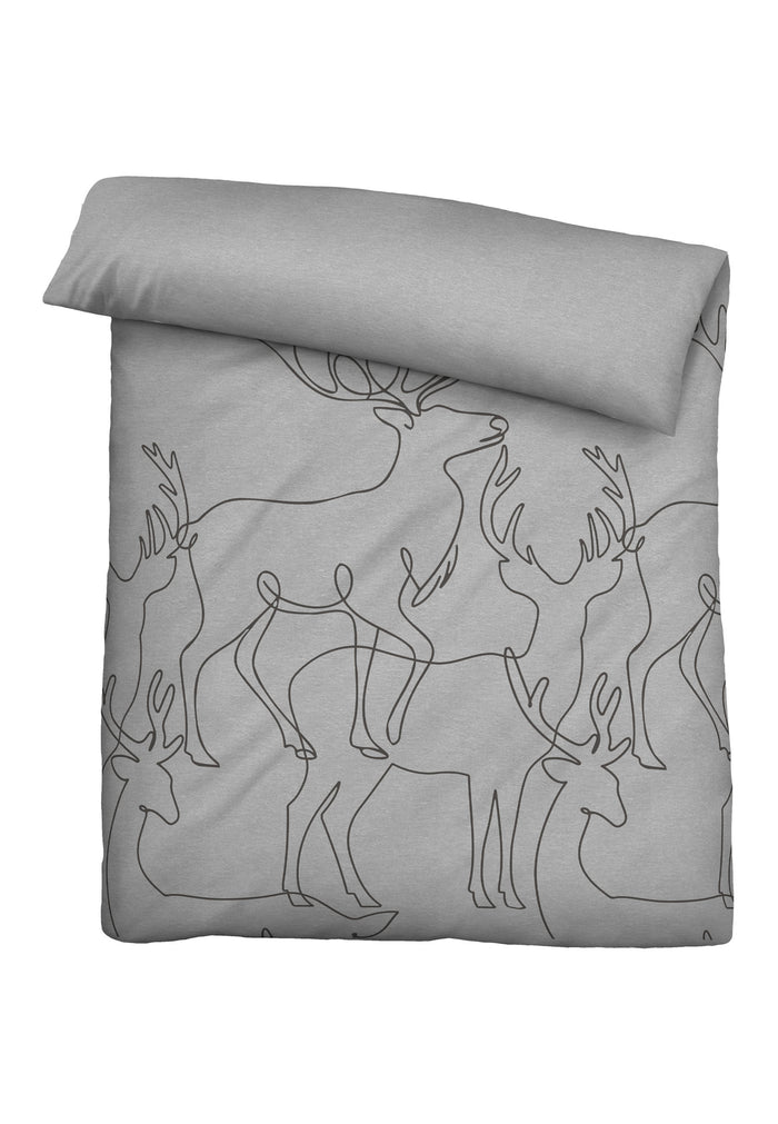 biberna Melange-Flanell Bettwäsche 155x200/220 cm + 80x80 cm