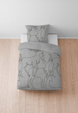 biberna Melange-Flanell Bettwäsche 155x200/220 cm + 80x80 cm