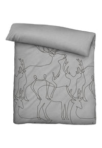 biberna Melange-Flanell Bettwäsche 155x200/220 cm + 80x80 cm