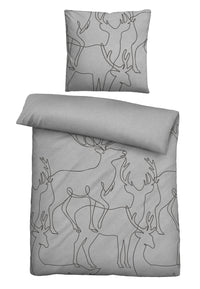 biberna Melange-Flanell Bettwäsche 155x200/220 cm + 80x80 cm