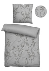 biberna Melange-Flanell Bettwäsche 155x200/220 cm + 80x80 cm