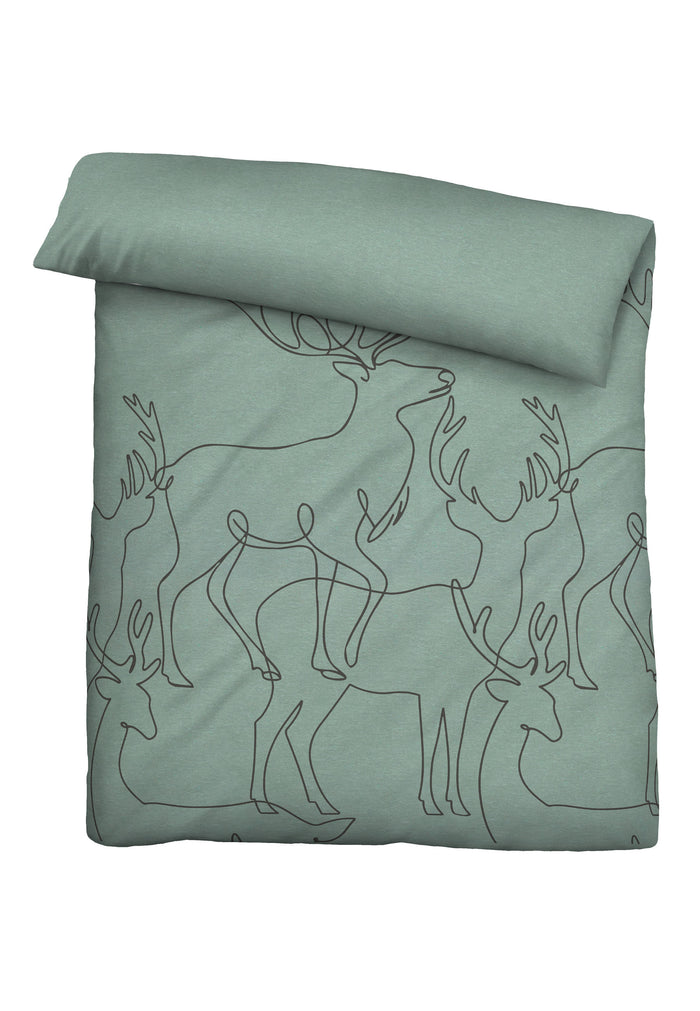 biberna Melange-Flanell Bettwäsche 155x200/220 cm + 80x80 cm