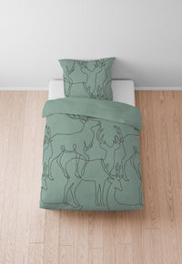 biberna Melange-Flanell Bettwäsche 155x200/220 cm + 80x80 cm