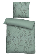 biberna Melange-Flanell Bettwäsche 155x200/220 cm + 80x80 cm