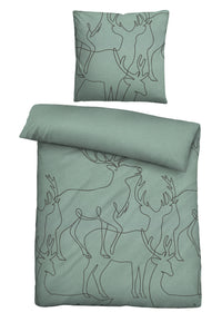 biberna Melange-Flanell Bettwäsche 155x200/220 cm + 80x80 cm