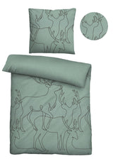 biberna Melange-Flanell Bettwäsche 155x200/220 cm + 80x80 cm