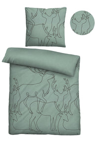 biberna Melange-Flanell Bettwäsche 155x200/220 cm + 80x80 cm