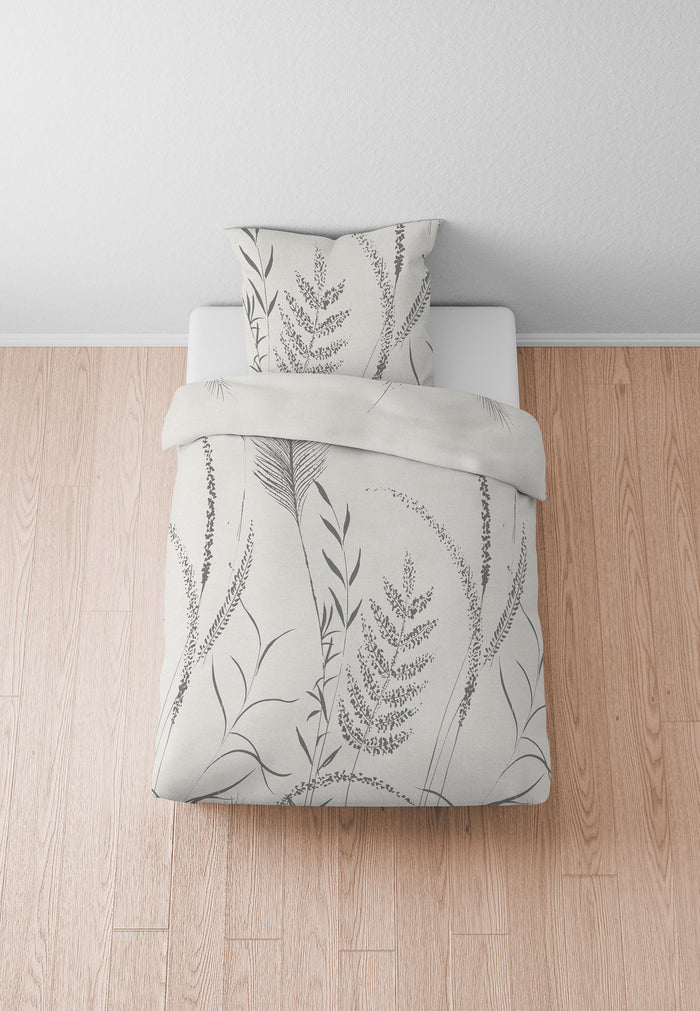 biberna Melange-Flanell Bettwäsche 155x200/220 cm + 80x80 cm