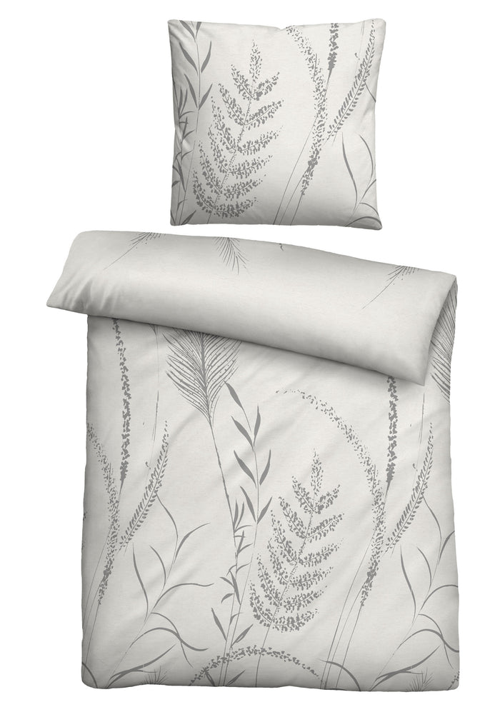 biberna Melange-Flanell Bettwäsche 155x200/220 cm + 80x80 cm