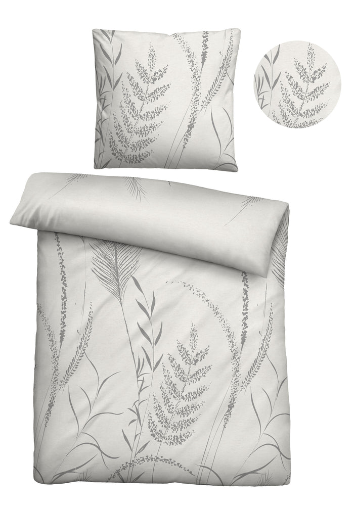 biberna Melange-Flanell Bettwäsche 155x200/220 cm + 80x80 cm