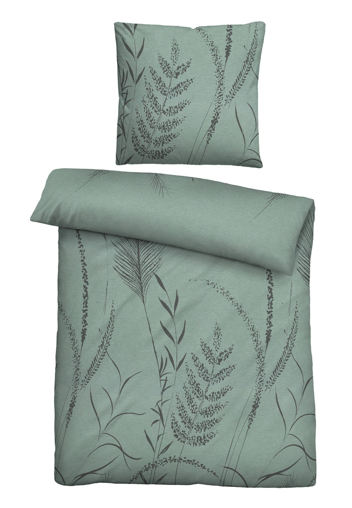 biberna Melange-Flanell Bettwäsche 155x200/220 cm + 80x80 cm