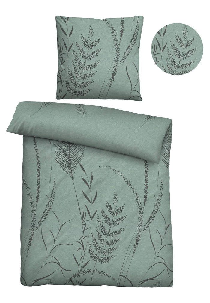 biberna Melange-Flanell Bettwäsche 155x200/220 cm + 80x80 cm