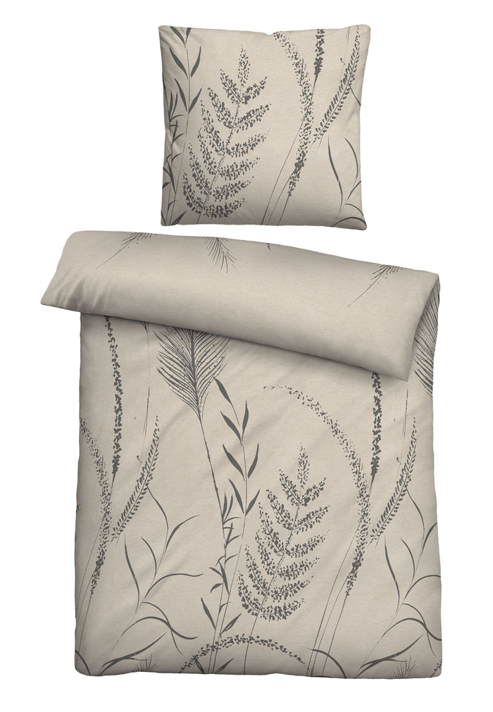 biberna Melange-Flanell Bettwäsche 155x200/220 cm + 80x80 cm