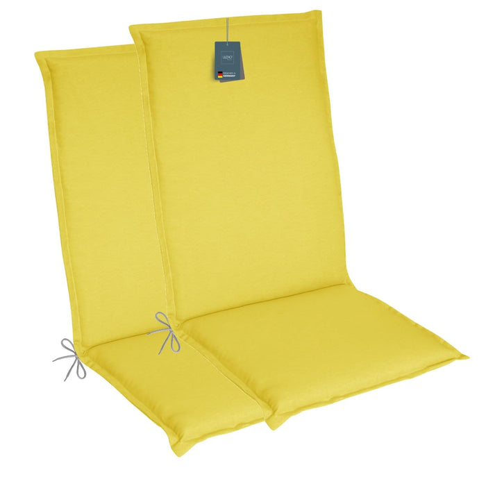Hochlehnerauflage 2er Set MALTA - Gartenstuhl Auflage, bequeme Sitzauflage für Gartenmöbel, Stuhlkissen