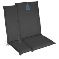 Hochlehnerauflage 2er Set MALTA - Gartenstuhl Auflage, bequeme Sitzauflage für Gartenmöbel, Stuhlkissen