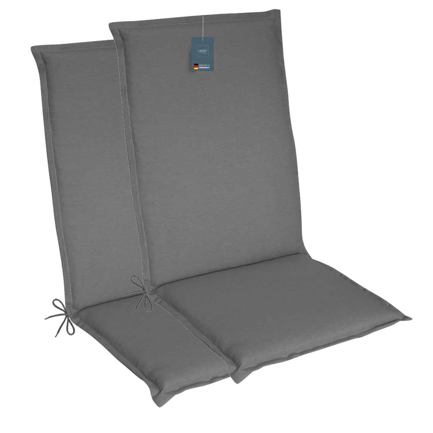 Hochlehnerauflage 2er Set MALTA - Gartenstuhl Auflage, bequeme Sitzauflage für Gartenmöbel, Stuhlkissen