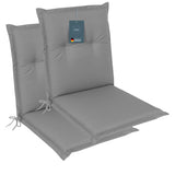 Polsterauflage Niedriglehner 2er Set, bequeme Sitzauflage für Gartenstühle, Stuhlkissen