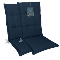Hochlehnerauflage Gartenstuhl Auflage 2er Set FLORENCE, bequeme Sitzauflage für Gartenmöbel, Stuhlkissen