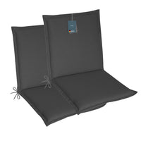 Niedriglehnerauflage 2er Set MALTA - Gartenstuhl Auflage, bequeme Sitzauflage für Gartenmöbel, Stuhlkissen