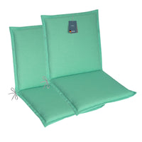Niedriglehnerauflage 2er Set MALTA - Gartenstuhl Auflage, bequeme Sitzauflage für Gartenmöbel, Stuhlkissen