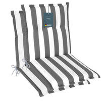 Polsterauflage Niedriglehner 2er Set, bequeme Sitzauflage für Gartenstühle, Stuhlkissen