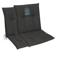 Niedriglehnerauflage 2er Set MARBELLA - Gartenstuhl Auflage, bequeme Sitzauflage für Gartenmöbel, Stuhlkissen