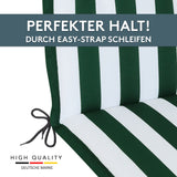 Polsterauflage Niedriglehner 2er Set, bequeme Sitzauflage für Gartenstühle, Stuhlkissen
