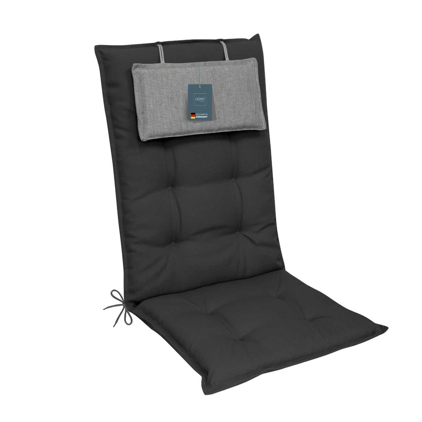 Hochlehnerauflage 1er Set MARBELLA - Gartenstuhl Auflage, bequeme Sitzauflage für Gartenmöbel, Stuhlkissen