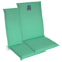 Hochlehnerauflage 2er Set MALTA - Gartenstuhl Auflage, bequeme Sitzauflage für Gartenmöbel, Stuhlkissen