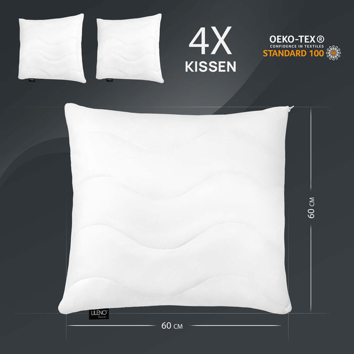 Kopfkissen - gestepptes Kissen in verschiedenen Größen - Made in Germany