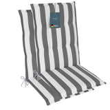 Hochlehnerauflage Gartenstuhl Auflage 2er Set FLORENCE, bequeme Sitzauflage für Gartenmöbel, Stuhlkissen