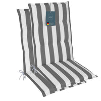 Hochlehnerauflage Gartenstuhl Auflage 2er Set FLORENCE, bequeme Sitzauflage für Gartenmöbel, Stuhlkissen