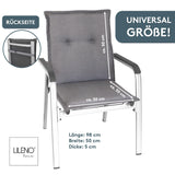 Polsterauflage Niedriglehner 2er Set, bequeme Sitzauflage für Gartenstühle, Stuhlkissen