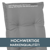 Polsterauflage Niedriglehner 2er Set, bequeme Sitzauflage für Gartenstühle, Stuhlkissen