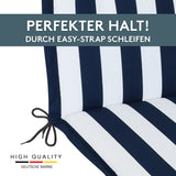 Polsterauflage Niedriglehner 2er Set, bequeme Sitzauflage für Gartenstühle, Stuhlkissen