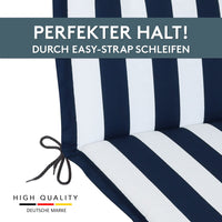 Polsterauflage Niedriglehner 2er Set, bequeme Sitzauflage für Gartenstühle, Stuhlkissen