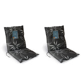 Polsterauflage Niedriglehner 2er Set, bequeme Sitzauflage für Gartenstühle, Stuhlkissen