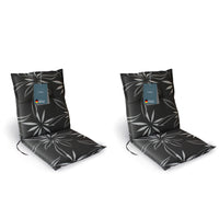 Polsterauflage Niedriglehner 2er Set, bequeme Sitzauflage für Gartenstühle, Stuhlkissen